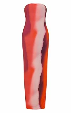 Pink Ombre Print Slinky Bandeau Maxi Dress -US Dresses Sales Store 41a684343cb613f2c65d850cef20d4aa87c2a358 cne2716 5