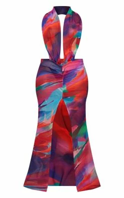 Shape Multi Printed Chiffon Drape Front Maxi Dress -US Dresses Sales Store 4304f6d71a7372b6004e2004b686368078d018e5 cnd5192 5