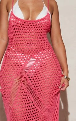 Shape Hot Pink Knit Crochet Strappy Maxi Dress -US Dresses Sales Store 43531a9714dda18d3ae1cd51fa4188f4b6bd60ce cnd4420 4