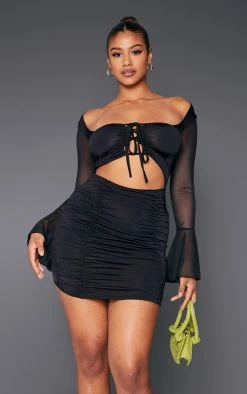 Black Slinky Cut Out Detail Mesh Sleeve Bodycon Dress -US Dresses Sales Store 43c7ea5174019a7f1b8fad0e1e80f95a2f0444ba cnb9265 3