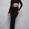 Black Slinky Cut Out Ruched Waist Long Sleeve Maxi Dress 1 Black Slinky Cut Out Ruched Waist Long Sleeve Maxi Dress -US Dresses Sales Store 43ed2d235fb6576fb426ddd0703a0482174c1c4b cnd0416 1
