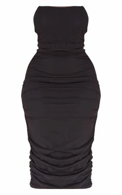 Shape Black Bandeau Mesh Corset Ruched Midaxi Dress -US Dresses Sales Store 44670b2e26259e9d204355f5ef5ec9e74174365e cnb0865 5