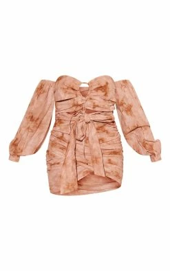 Stone Tie Dye Linen Bandeau Tie Bust Detail Bodycon Dress -US Dresses Sales Store 4567bb28b324c4a3246b38885bec791951bfda29 cmw9219 6