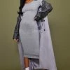 Tall Grey Marl Long Sleeve Maxi Dress