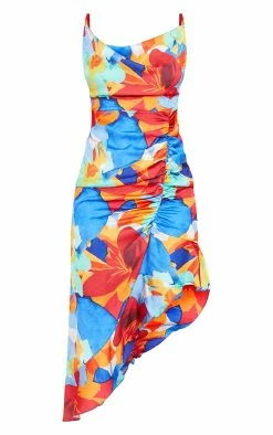 Multi Abstract Print Satin Frill Hem Ruched Maxi Dress -US Dresses Sales Store 477ff6b216159e3fbd49d20de559422a65c93e67 cmz3531 6