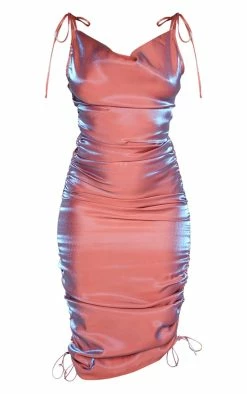 Pink Metallic Shimmer Cowl Neck Tie Strap Midi Dress -US Dresses Sales Store 494493e2e65dd4cbc0d1ea092d483a8909ae758f cmf6780 6