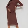 Maternity Chocolate Shirred Long Sleeve Midi Dress -US Dresses Sales Store 4b555122c2519d07097ba47f5c8a8dfb1fe12363 cnd0102 1