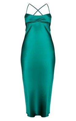Emerald Green Satin Underbust Cross Back Midi Dress -US Dresses Sales Store 4bea60d4ed941d9130c68c3bc735fd9343a4bc19 cnc9974 5