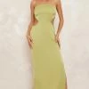 Olive Satin Bandeau Side Cut Out Maxi Dress -US Dresses Sales Store 4f96c57bf03b27442bc242302d705a10fe1e23d2 cne1435 1