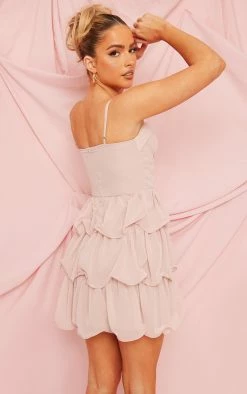 Rose Chiffon Pleat Cup Detail Frill Shift Dress -US Dresses Sales Store 51ee25b5d1f2b8f0d4837b9b1eb5fbba9f7458d6 cnd0605 2