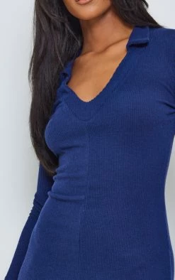 Tall Ink Blue Plunge Polo Neck Midi Dress -US Dresses Sales Store 53da1218a1be6dff6dc185285b263aff9cf70562 cnd0590 4