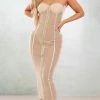 Nude Mesh Bandeau Hook & Eye Binding Detail Midaxi Dress -US Dresses Sales Store 547814e6e1725943f7e62eeb0918d6c82d865351 cne2686 3