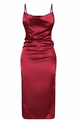 Petite Burgundy Strappy Satin Cowl Midi Dress -US Dresses Sales Store 55519fb7794520ae6cf4fa8a5ca94a8c46d136c9 cmv0981 6