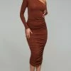 Chocolate Slinky One Shoulder Ruched Midi Dress 1 Chocolate Slinky One Shoulder Ruched Midi Dress -US Dresses Sales Store 56478719b9700cba836c08cfceaf96effb8a0cfa cnc3061 1