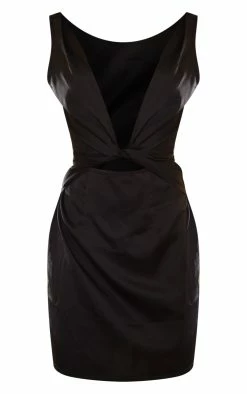 Black Satin Extreme Plunge Tie Waist Drape Bodycon Dress 11 Black Satin Extreme Plunge Tie Waist Drape Bodycon Dress -US Dresses Sales Store 57b6bc84182363b65f26a46a4f0579202d5fb3d7 cnd5943 5