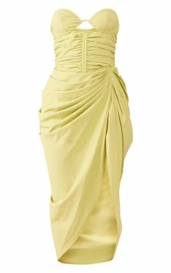 Lime Underwired Ruched Drape Midi Dress -US Dresses Sales Store 57fa995b2d133f557c6eb5b64369954f3a7c49f7 cne1416 5