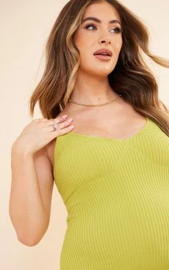 Maternity Olive Knitted Strappy Maxi Dress -US Dresses Sales Store 5a099098788df6c1ff8d5746ae7f326f61bf496d cnd3111 4