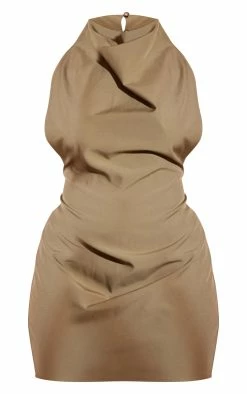 Plus Khaki High Neck Cowl Backless Bodycon Dress -US Dresses Sales Store 5a351867c6017d14e017fd6974df2d5696a86f97 cne1024 5
