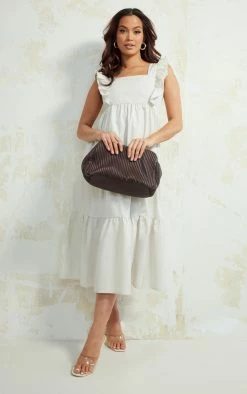 Maternity Beige Frill Sleeveless Maxi Dress -US Dresses Sales Store 5a41aacd0eb5910c88df492a1d5f2756735d70a1 cnd7260 3