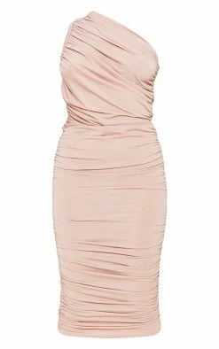 Petite Stone Slinky Ruched One Shoulder Longline Midi Dress -US Dresses Sales Store 5cce3dc03712b91ceeba06a438523b22faea2362 cmz9677 6