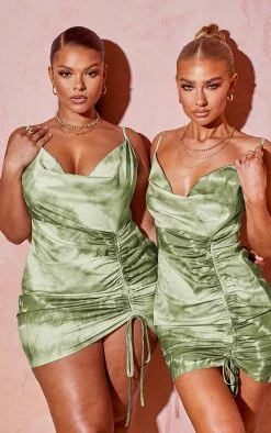 Plus Khaki Tie Dye Cowl Ruched Front Bodycon Dress -US Dresses Sales Store 5de3c08a1454c89a0e8bfe8006a512c877a86394 CMK1556 4