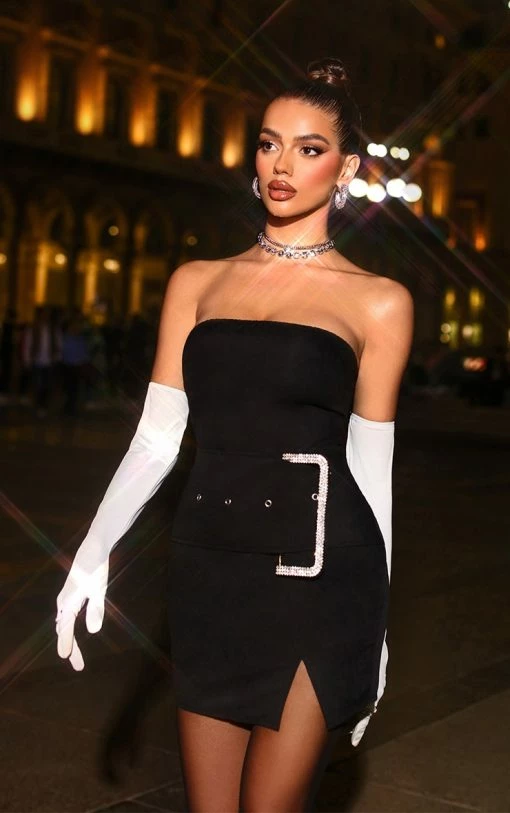 Black Diamante Buckle Bandeau Bodycon Dress -US Dresses Sales Store 5f697594283fc100b6040720c2a76b47ae2dcc01 cnb1837 1