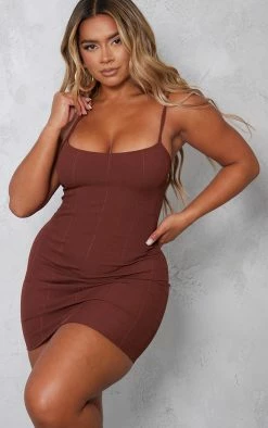 Shape Chocolate Brown Bandage Strappy Bodycon Dress -US Dresses Sales Store 5fb8d247bc11848a45246e24338db8938041823e cna8678 4