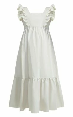 Maternity Beige Frill Sleeveless Maxi Dress -US Dresses Sales Store 60dc1108f6e4086b2023172feec079fd3a821291 cnd7260 5