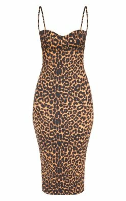 Leopard Print Strappy Cup Detail Midi Dress -US Dresses Sales Store 61f6fcf1410e10917dadb62fae228dcea87591f5 cmf0599 3
