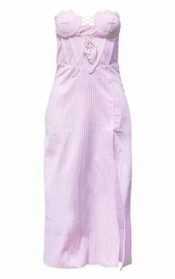 Pastel Pink Gingham Lace Trim Corset Split Midi Dress -US Dresses Sales Store 62acef6cbebf1a1a5e4e6d8db4f00f8319ec4359 cnd8896 5