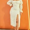 Plus Yellow Floral Puff Sleeve Midi Dress -US Dresses Sales Store 65154150bb3829b815dd29e3649020e3b1b78eb0 cmw4105 1