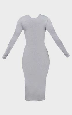 Tall Grey Marl Long Sleeve Maxi Dress -US Dresses Sales Store 660ac1123395b01ac10e826824f19dde25d428a6 cnd0654 5