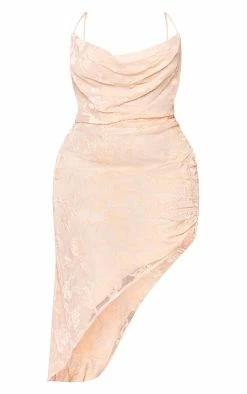 Plus Cream Floral Devore Lace Up Back Cowl Neck Midi Dress -US Dresses Sales Store 6688f101a7655066ddec85045c4ec69ce633013e cmy4333 6