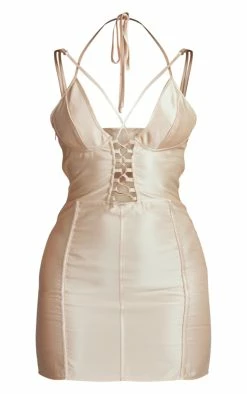 Champagne Satin Lace Up Detail Strappy Bodycon Dress 11 Champagne Satin Lace Up Detail Strappy Bodycon Dress -US Dresses Sales Store 67ccfe75f1f38e86f1dfb0ea56b329448c8a171c cnb5118 5