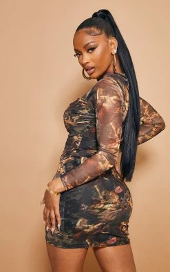 Shape Renaissance Print High Neck Mesh Bodycon Dress 10 Shape Renaissance Print High Neck Mesh Bodycon Dress -US Dresses Sales Store 6ab9b4397ea805aa849c17fd552f1169cae53afa cmk4674 3