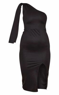 Black One Shoulder Bow Detail Midi Dress -US Dresses Sales Store 6b24fe5f34451c3e59bca76ff2b44a36806c8200 cmz8019 6