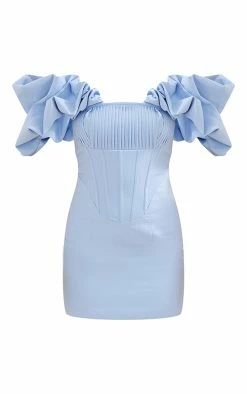 Light Blue Pleated Corset Detail Puff Sleeve Bodycon Dress 11 Light Blue Pleated Corset Detail Puff Sleeve Bodycon Dress -US Dresses Sales Store 6c2999aa2db5a30a9074f10e8b398363adbac40b cnd8009 5