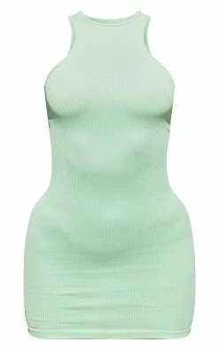 Aqua Snatched Rib Racer Neck Bodycon Dress -US Dresses Sales Store 6c646c0634a2cf26988cb4dd3169d2579aa9e233 cnd9655 5