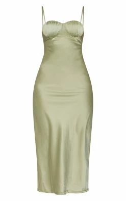 Sage Green Satin Ruched Cup Strappy Midi Dress 11 Sage Green Satin Ruched Cup Strappy Midi Dress -US Dresses Sales Store 6c9eefef1d5e3b87d2e611d6d374b550bd919848 cmw8349 6