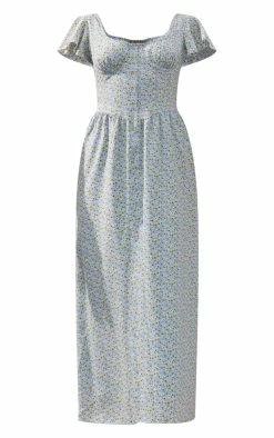 Blue Floral Corset Detail Midaxi Dress -US Dresses Sales Store 6e9b3c6dd36ffa678dd17421721f3b993349e1c3 cnd2017 5