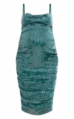 Maternity Emerald Green Sequin Cowl Neck Dress -US Dresses Sales Store 6eed9ecb4fca7e613fb0937f4a4e4db666a057d1 cnb2411 5