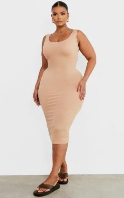 Plus Stone Jersey Scoop Neck Midi Dress -US Dresses Sales Store 728e04923732ebd7c4b2bc56011cb5d8a0a1bd8e cmz2360 4