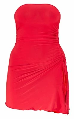 Shape Red Slinky Bandeau Ruched Side Frill Hem Bodycon Dress -US Dresses Sales Store 7375ada6d4b6bb8e4a678c9251d370fab8c5049e cnb2805 5