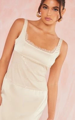 Nude Satin Lace Insert Trim Detail Strappy Bodycon Dress -US Dresses Sales Store 743d168be8022a373c0edffcef69e3e17ce9d569 cne1376 4