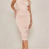 Petite Stone Slinky Ruched One Shoulder Longline Midi Dress -US Dresses Sales Store 749fe892897fcfdf754eead2b1109b19da94ffd3 cmz9677 1