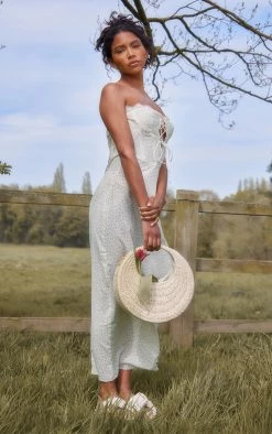 Yellow Floral Lace Trim Corset Split Midi Dress -US Dresses Sales Store 74d4a37f2cd70df2c3c4765415067551bbb50f25 cnd8895 3