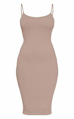 Stone Contour Seamless Rib Strappy Midi Dress -US Dresses Sales Store 768419ddb9f75364227522f6a15372673298d55c cmw6552 6