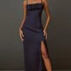 Navy Ruched Bust Split Satin Midi Slip Dress -US Dresses Sales Store 769f0bfdbd1da2aa6c8f73e8756fdb68c2001f27 cnc7634 1
