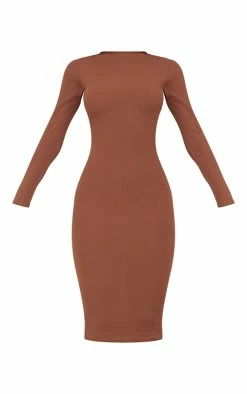 Chocolate Basic Ribbed Long Sleeve Midi Dress 11 Chocolate Basic Ribbed Long Sleeve Midi Dress -US Dresses Sales Store 7929417b26c067264b9ad9e0b0e788f94f3335d4 cmo8126 6