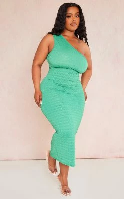 Plus Green Bubble Textured One Shoulder Midi Dress 9 Plus Green Bubble Textured One Shoulder Midi Dress -US Dresses Sales Store 7df69dbc49cda90516c6135b52f5bb5bd9b6f160 cne4149 3